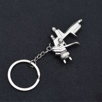 1pc Creative Keychain Car Paint Painter Spray Keyring Sprayer Refueling Gun Model Key Chain Alloy Party gift Pendant QLY9135