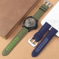 ▶★◀ Suitable for Panerai canvas strap PAM441 111 Bernis military watch Seiko Jeep waterproof nylon watch chain