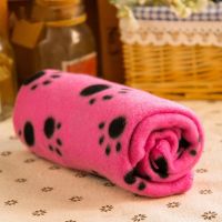 Pet Dog Cat Blanket Non Slip Soft Towel Cute Paw Print Mat Bed Quilt Bath Towel Pet Car Cushion For Large Dog Puppy