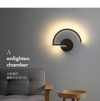 Straight for the new web celebrity contemporary and contracted teahouse center aisle wall of bedroom the head of a bed lamp black and white aluminum bracket light ❤