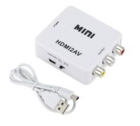 แปลงสัญญาณ ตัวแปลงสัญญาณ HDMI 2 AV กล่องแปลง HDMI เป็น AV (RCA) หัวแปลง HDMI เป็น AV ( HDMI to AV converter)