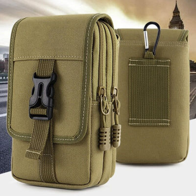 EDC Molle กระเป๋ากระเป๋าสองชั้นกลางแจ้งกันน้ำทหารเอว F Anny แพ็คผู้ชายศัพท์กระเป๋าตั้งแคมป์ล่าสัตว์ยุทธวิธีกระเป๋า