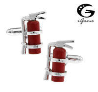 IGame ความแปลกใหม่เครื่องดับเพลิง Cuff Links สีแดงวัสดุทองแดงของขวัญสำหรับนักผจญเพลิงจัดส่งฟรี-Yrrey