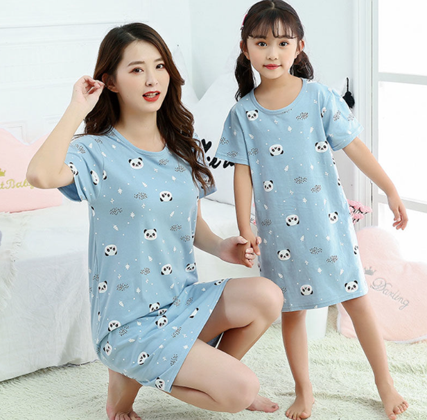 HOLIDAYLIFE Children's Nightdress Summer Cotton Skirt Girls Short ...