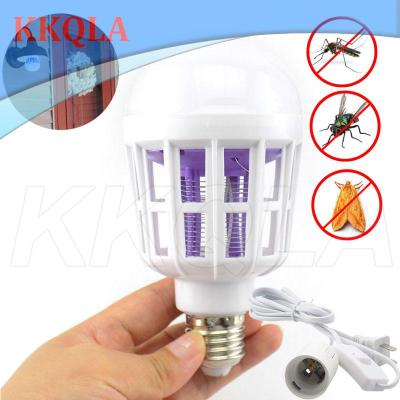 QKKQLA 220V Indoor Mosquito Killer LED Lamp Bulb E27 Killing Fly Bug 9W 2 Modes Insect Anti-Mosquito Repeller Night Light