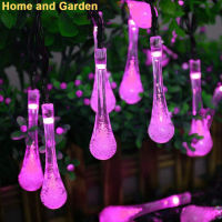 Outdoor Garden Party 30 LED Raindrop Teardrop Solar Powered String Fairy Lights