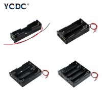 1 2 3 4x 18650 Battery Holder Plastic Battery Holder DIY 18650 Storage Box Case With Wire Leads For 1/2/3/4 Pcs 18650 Batteries