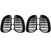 2X Gloss Black Car Front Kidney Grille Grill for BMW 5 Series E60 E61 M5 520I 535I 550I 2003-2010 Sedan