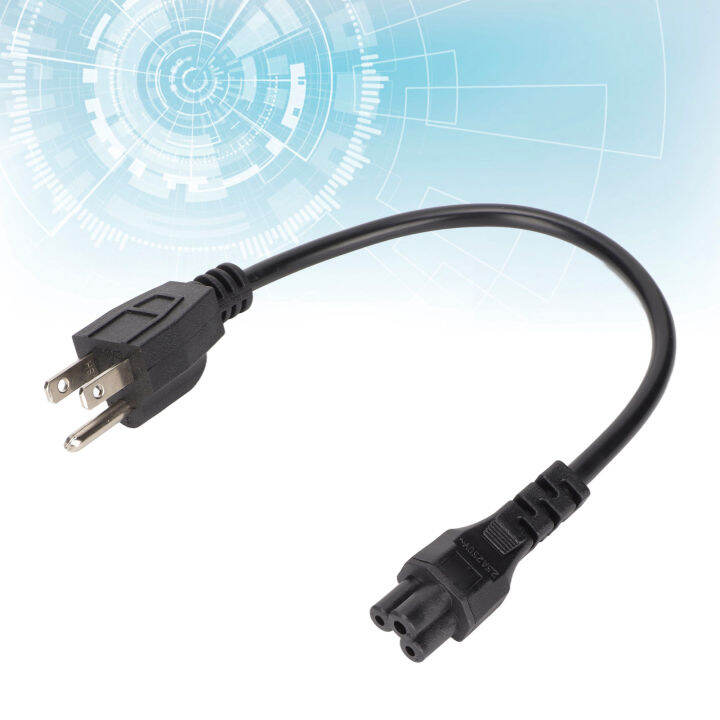 5‑15P Male To IEC320 C5 Female Power Cord 18 AWG AC Power Short Cord Heavy Duty for Computers