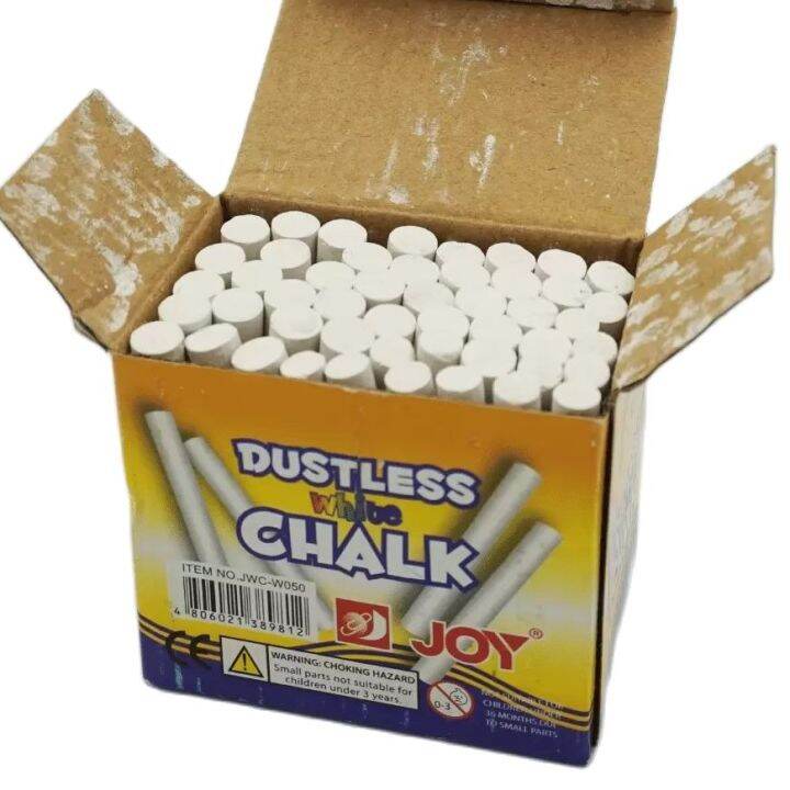 Stationery Joy Dustless White Chalk 1 Big Box 100 Pcs 50 Pcs White Or ...