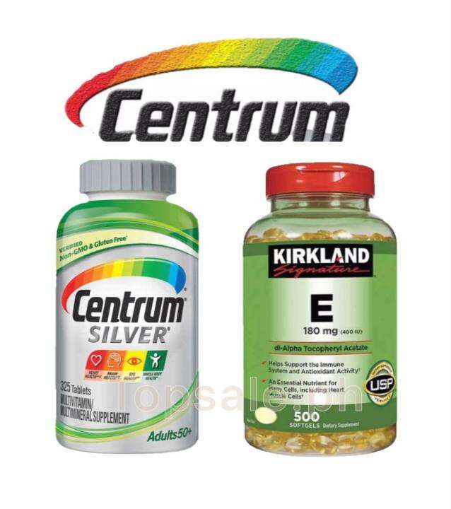 2 IN 1 ) Centrum Silver Adults 50+ Multivitamin, 325 Tablets + Kirkland