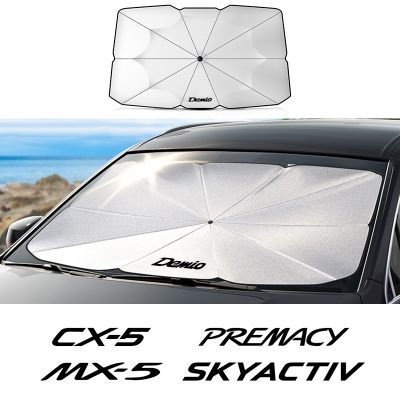 【LZ】owudwne Car Front Shading Car Windshield Sunshade Umbrella For Mazda CX-5 CX-8 CX-9 CX-30 Axela BT-50 Biante Demio MPS MX-5 Skyactiv