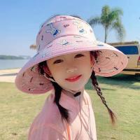 Kids Large Brim Hat Children Outdoor Sun Hats Caps Boys Girls Bucket Hats Child Beach Hat Cute Cartoon Hat Summer Hat for Kids