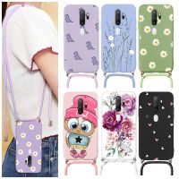 Case On For OPPO A9 A5 Cover 2020 Chain Necklace Strap Cord Lanyard Fundas For OPPOA9 OPPOA5 OPPOA 5 9 Silicone Back Cover Etui