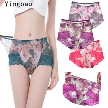 1PC Women Sexy Floral Lace Panty Underwear Brief Plus Crotchless Thong  Lingerie