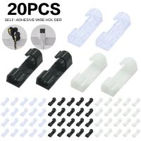 20 Pcs Cable Clips Organizer Drop Wire Holder Cord Management Self-Adhesive Cable Manager Fixed Clamp Wire Winder