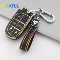 3/5 Buttons TPU Car Key Cover Case Keychain Protector For Jeep Renegade 2014 2015 Grand Cherokee Chrysler 300C For Fiat Key Chains