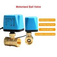 Motorized Ball Valve Brass 2-wire Power-off reset 8 N·m Big Torque 220V 110V 24V 12V AC/DC Alternative Electric Solenoid Valve Valves