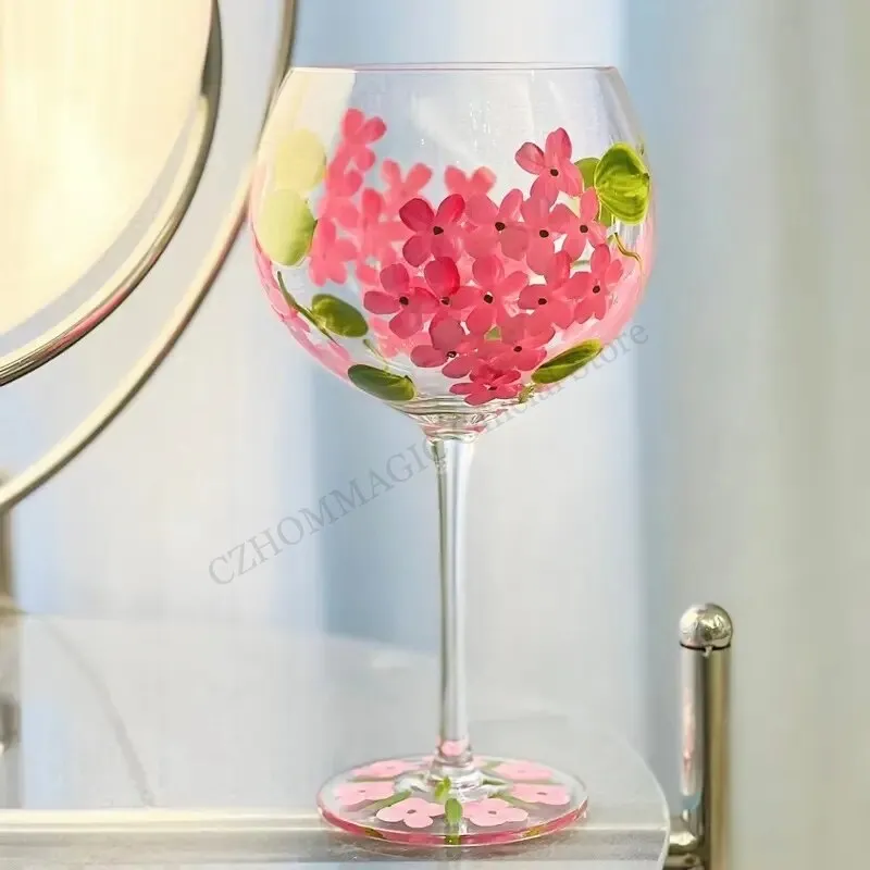 Handmade wine glass 700 ml painted wine glasses cool gift ideas wine goblet