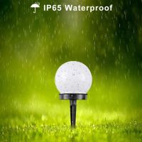 ✼ 6pcs LED Round Ball Light Solar Powered Waterproof Outdoor Garden Path Lawn Lamp No Wiring Solar Lamps LED Bulbs