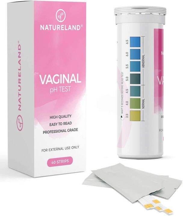 Natureland Vaginal Health pH Test Strips, Feminine pH Test, Value Pack