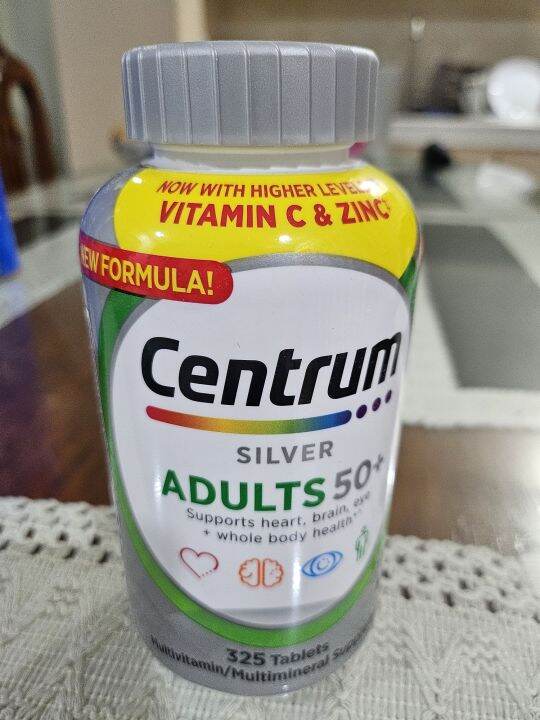 Expiration June2024 Centrum Silver Adults 50+ Multivitamin, 325 Tablets