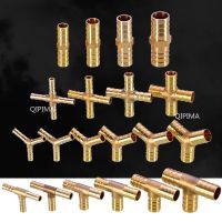 2 3 4 Way Straight/L/Tee/Y/Cross 4/5/6/8/10/12/16/19mm for Gas/Water Tube Brass Fitting Copper Pagoda Connector Pipe Fittings