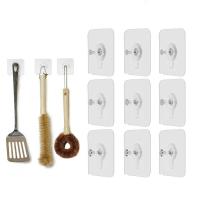 10Pcs Transparent Adhesive Screws Sticker Frame Hanger Punch-Free Wall Nail Hooks for Wall Picture Posters Home Bathroom Kitchen