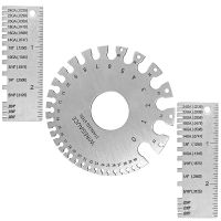 3Pcs Stainless Steel Thickness Gauge, Round Double-Sided Metal Wire Gauge,Cable Wire Welding Material Measuring Tool