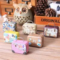 120 pcs Continental Mini Tin Box Retro Suitcase Handbag Small Rectangular Candy Box Small Tin Container Storage Boxes