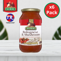 San remo Pasta Sauce Bolognese and Mushroom ซอสพาสต้า โบโลเนส ผสม เห็ด 500g แพ็ค 6 ขวด