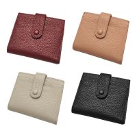 Women Short Small Wallet Ladies Leather Coin Business Credit Card Holder Money Slim Purse Organizer Solid Color Mini Wallet