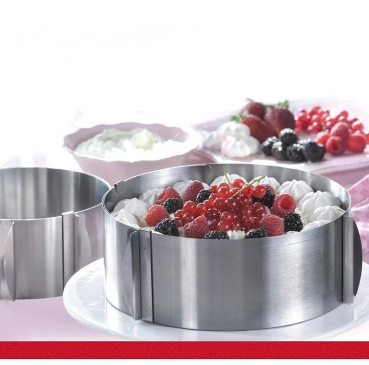 cake-ring-วงเค้กสแตนเลสปรับได้-วงเค้ก-วงแบ่งเค้ก-วงตัดเค้ก-ที่ทำเค้ก-อุปกรณ์ทำขนม-อุปกรณ์ทำเค้ก-ที่ทำเค้ก-วงเค้กสำหรับทำขนมเค้กสแตนเลส