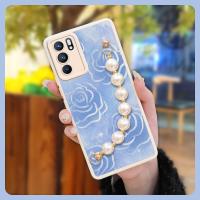 Cartoon protective case Phone Case For OPPO Reno6 Pro for girl Raised lens phone case Solid color Anti drop airbag cute