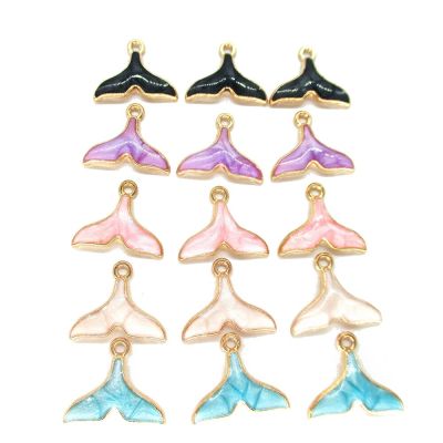 Metal Enamel mermaid fish tail charms Handmade DIY Bracelet pendants Alloy earring Jewelry making Accessories DIY accessories and others
