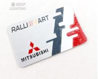 เพจโลโก้อลูบาง ขนาด 80*50mm  แรลลี่อารต์ มิตซูบิชิ Aluminum RALLIART Logo For MITSUBISHI xpander pajero lancer triton