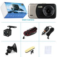 【Direct-sales】 Hayas Super Store 4นิ้ว1080จุดเลนส์คู่รถ DVR Dash Cam ด้านหน้าและกล้องมองหลังแดชบอร์ด170 ° บันทึก