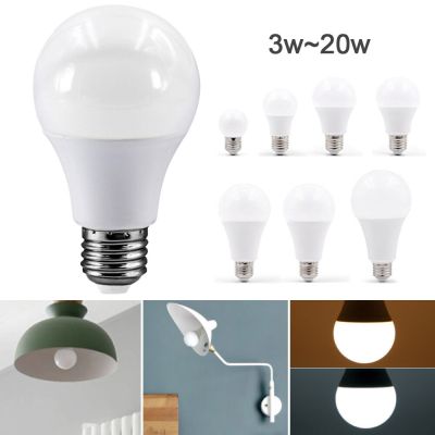 【Worth-Buy】 โคมไฟฐานหลอดไฟ Led มาตรฐาน E27 3W/6W/9W/12W/15W/18W/20W ขาว/อบอุ่นสีขาว