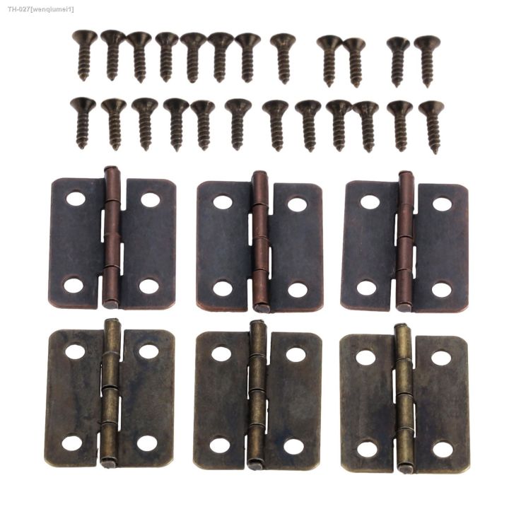 dreld-10pcs-antique-cabinet-hinges-furniture-accessories-jewelry-boxes-decorative-hinge-furniture-fittings-for-cabinets-25x18mm