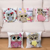 【CW】 Cartoon Print Covers 45X45cm Polyester Cushion Cover Pillows Cases Room Pillowcase