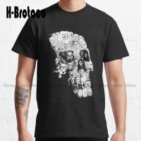 Horror Movies Character Skull Classic T-Shirt Custom Gift Funny Art Streetwear Cartoon Tee Xs-5Xl Unisex Digital Printing Retro