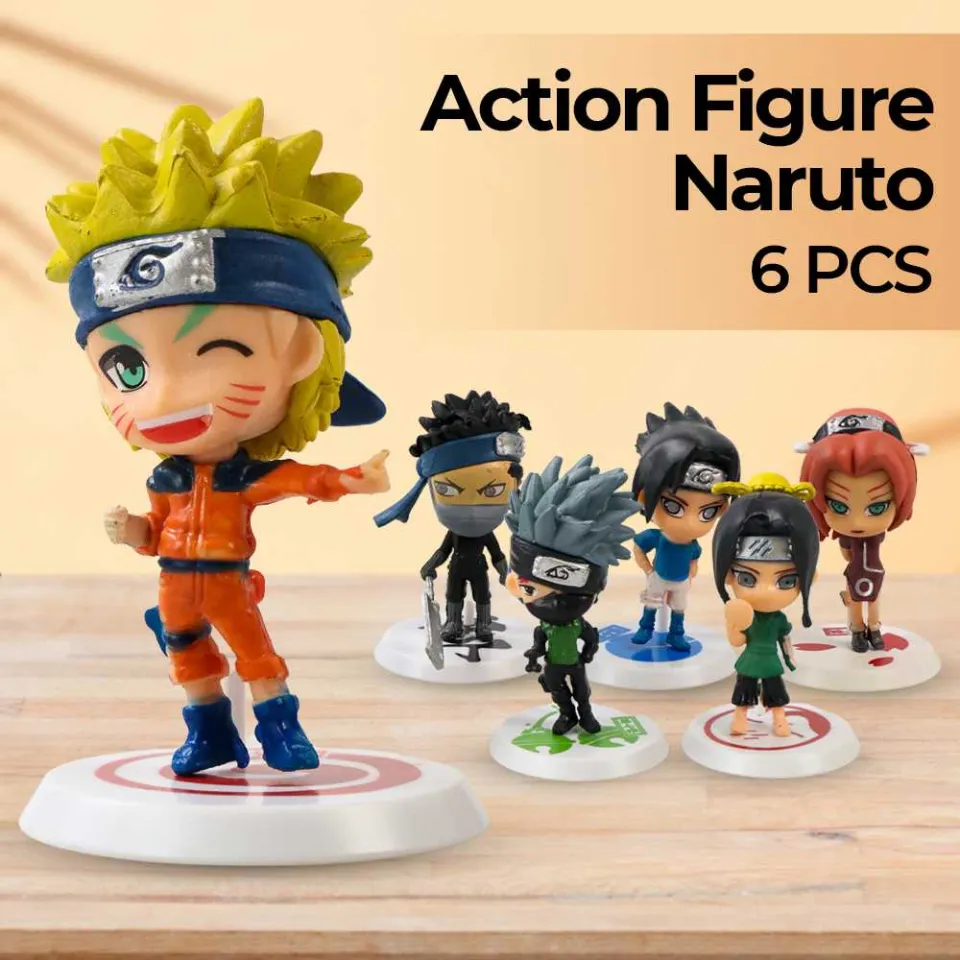 Kit 6 Boneco Naruto Sakura Sasuke Itachi Kakashi Obito - ActionCollection -  Bonecos - Magazine Luiza