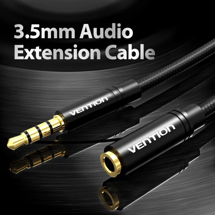 hot Vention 3.5mm Audio Cable Extension Cable with Microphone for ...