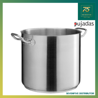 PUJADAS หม้อสแตนเลส หม้อมีหูจับ หม้อทรงสูง สแตนเลส 18/10 เครื่องครัวสแตนเลส เส้นผ่านศูนย์กลาง16-60ซม. PUJ1-218