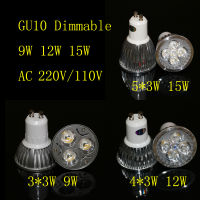 High Power Dimmer GU10 LED Bulb Lamp 9W 12W 15W 220V 110V CE&amp;ROHS LED Spotlight Bulb 5pcslot