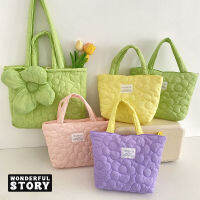 【พร้อมส่ง】wonderful story กระเป๋าถือ อเนกประสงค์ สีแคนดี้ เรียบง่าย มีซิป