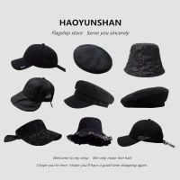 COD DSGTREYTTRYUII women hat topi bucket hat man sun hat bucket hat women Some simple joker black female chun xia fisherman bucket hat beret empty baseball cap male tide