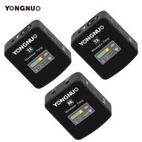 YONGNUO Feng One-Trigger-Two 2.4G Wireless Microphone System with 2 * Transmitters + 1 * Receiver + 2 * Clip-on Microphones Max.150M Transmission Rang TFT Screen 3.5mm Plug for Smartphone DSLR Camera Laptop PC Vlog Live Streaming Interview Video Recording