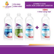 ƯU ĐÃI MUA COMBO 3 CHAI NƯỚC RỬA CHÉN BÁT CAREFOR 800ML TẶNG 1 CHAI