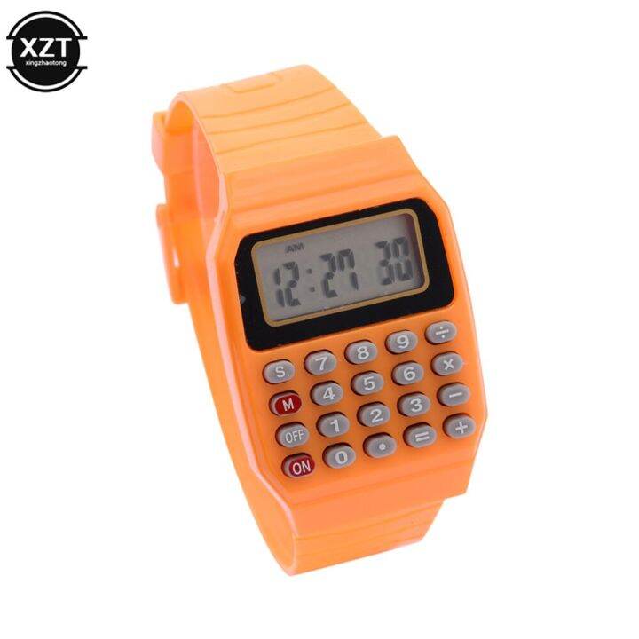 children-electronic-calculator-silicone-hot-selling-computer-watch-micro-calculator-date-multi-purpose-creative-keypad-watch-calculators